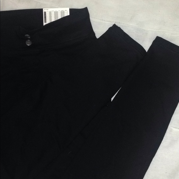 HUE classic smooth denim skim leggings pant black - Picture 4 of 8